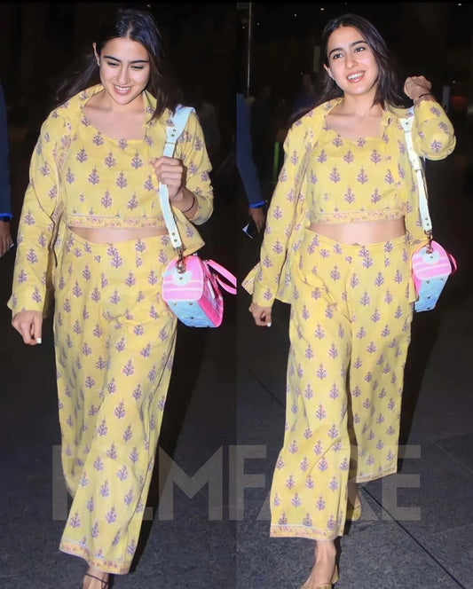 Yellow Cotton Co-Ord Set