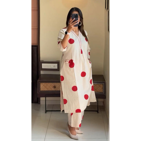 Polka Dot Perfection Kurta Culottes Set