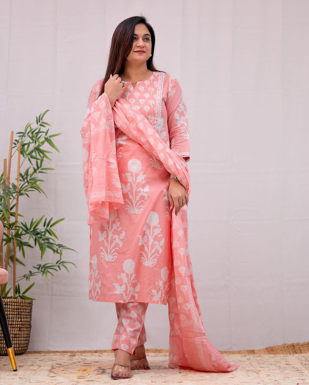 Beautiful Premium Cotton Fabric Kurti Pant And Dupatta